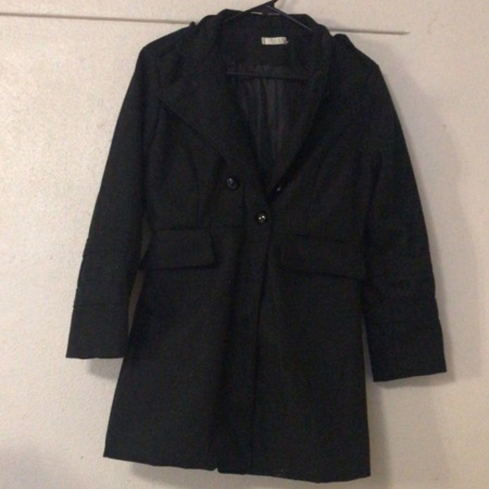 Black wool coat